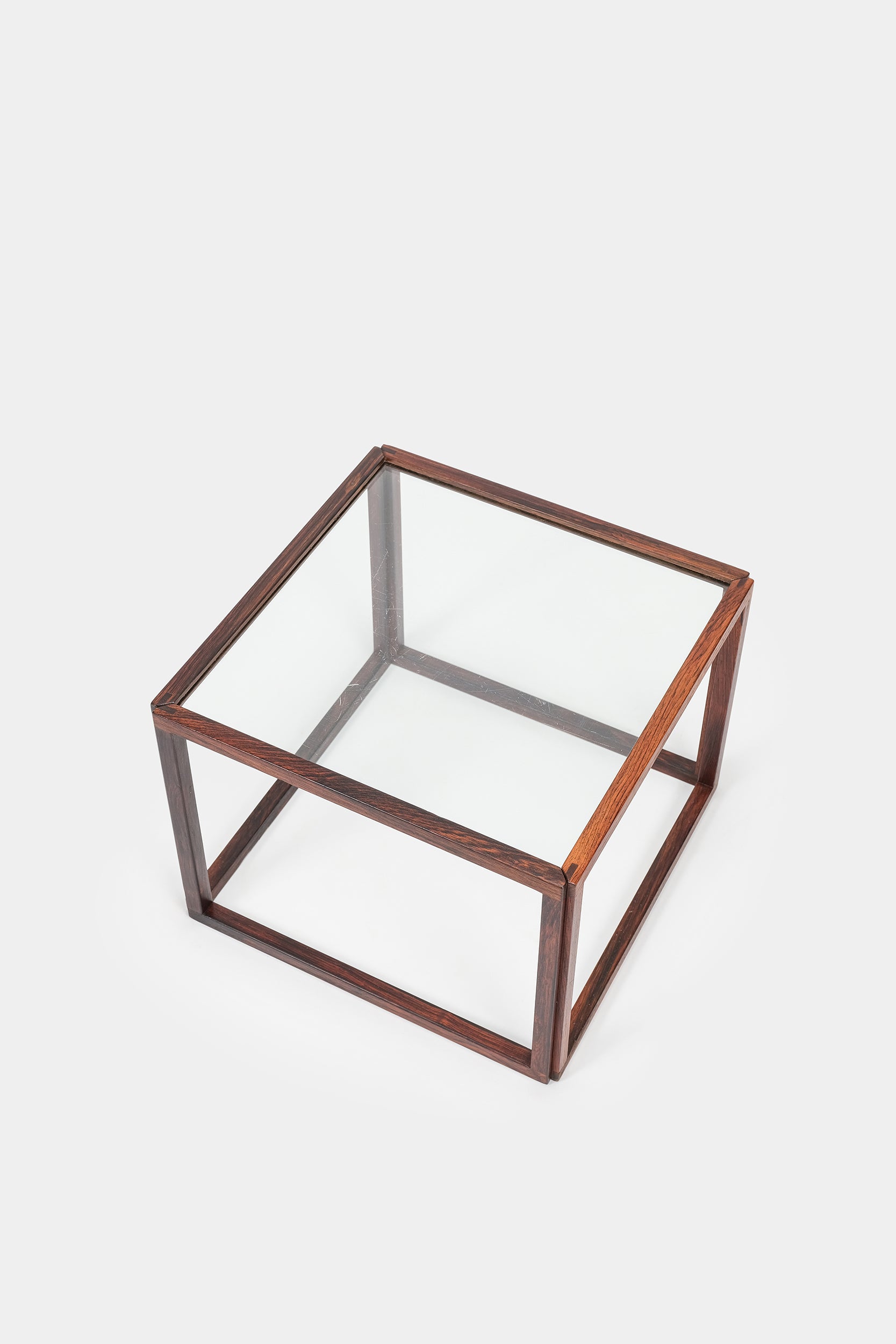 Kai Kristiansen, Club Table, Rosewood with Inset Glass, 60s