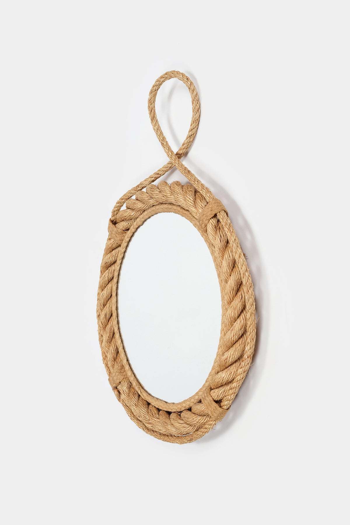 Adrien Audoux and Frida Minet, Mirror with Rope Frame, France, 50s