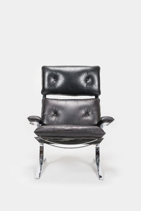 Olivier Morgue, Pair of High-Back Lounge Chairs "Joker", Airborne, 60s