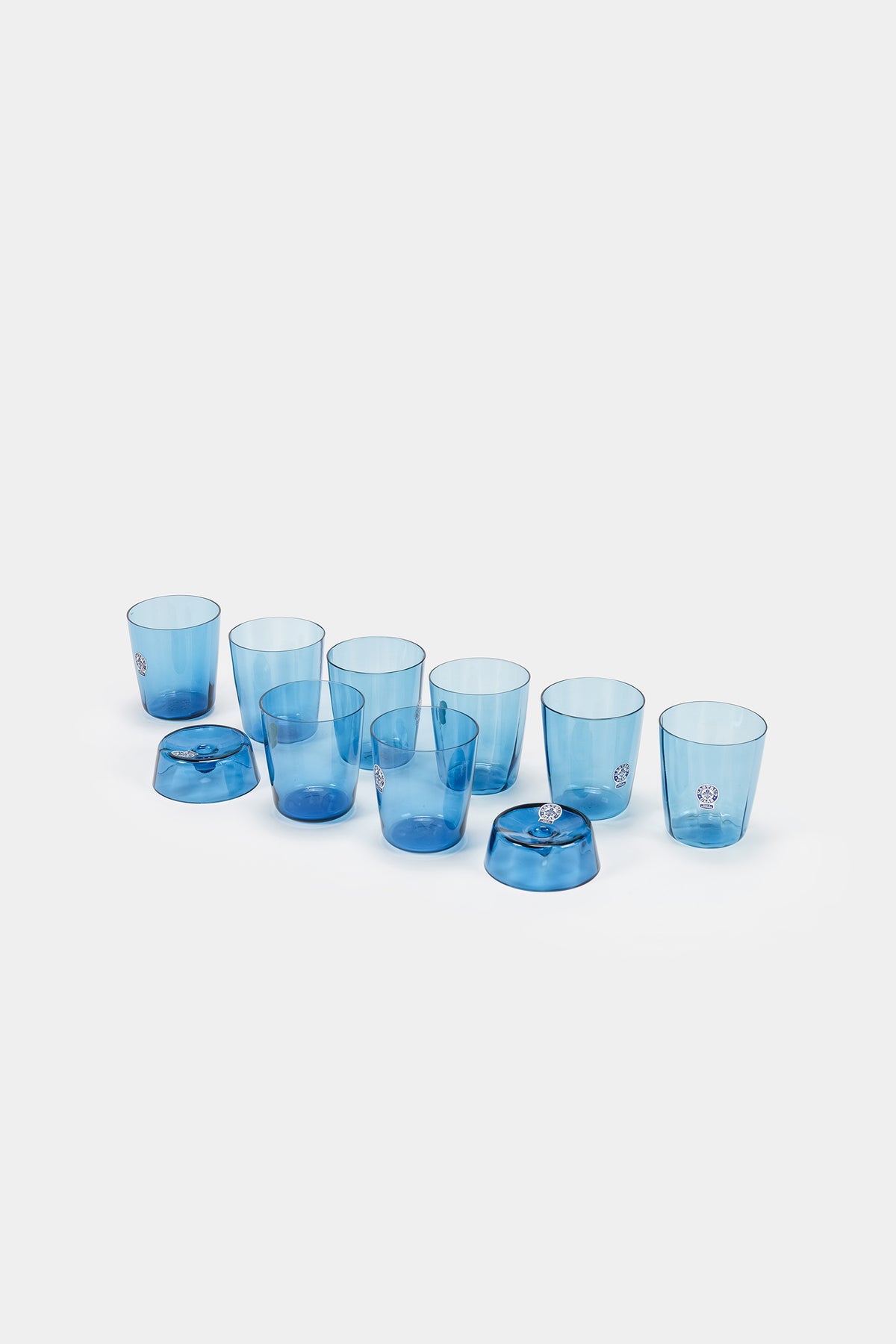 8 Glasses and 2 Candlesticks, Kastrup, Sweden, 50s