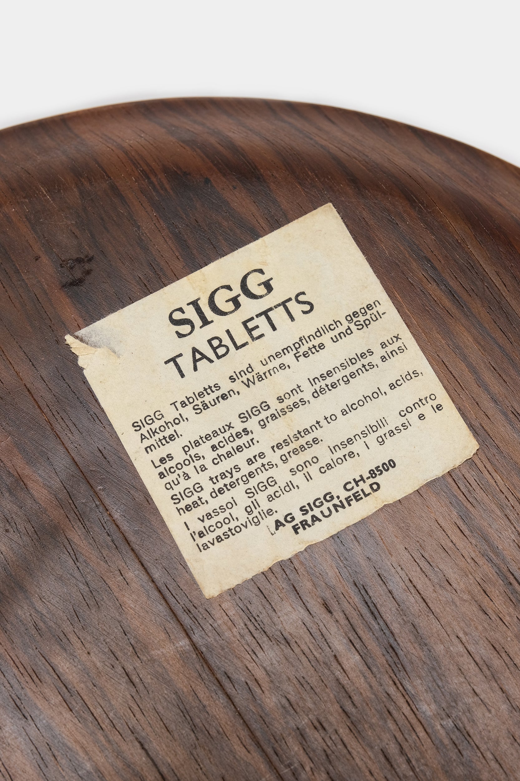 Tablett, Palisander, Sigg, Schweiz, 60er
