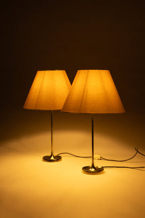 Esben Klint, Pair of Table Lamps Model 307, Le Klint, Denmark, 50s