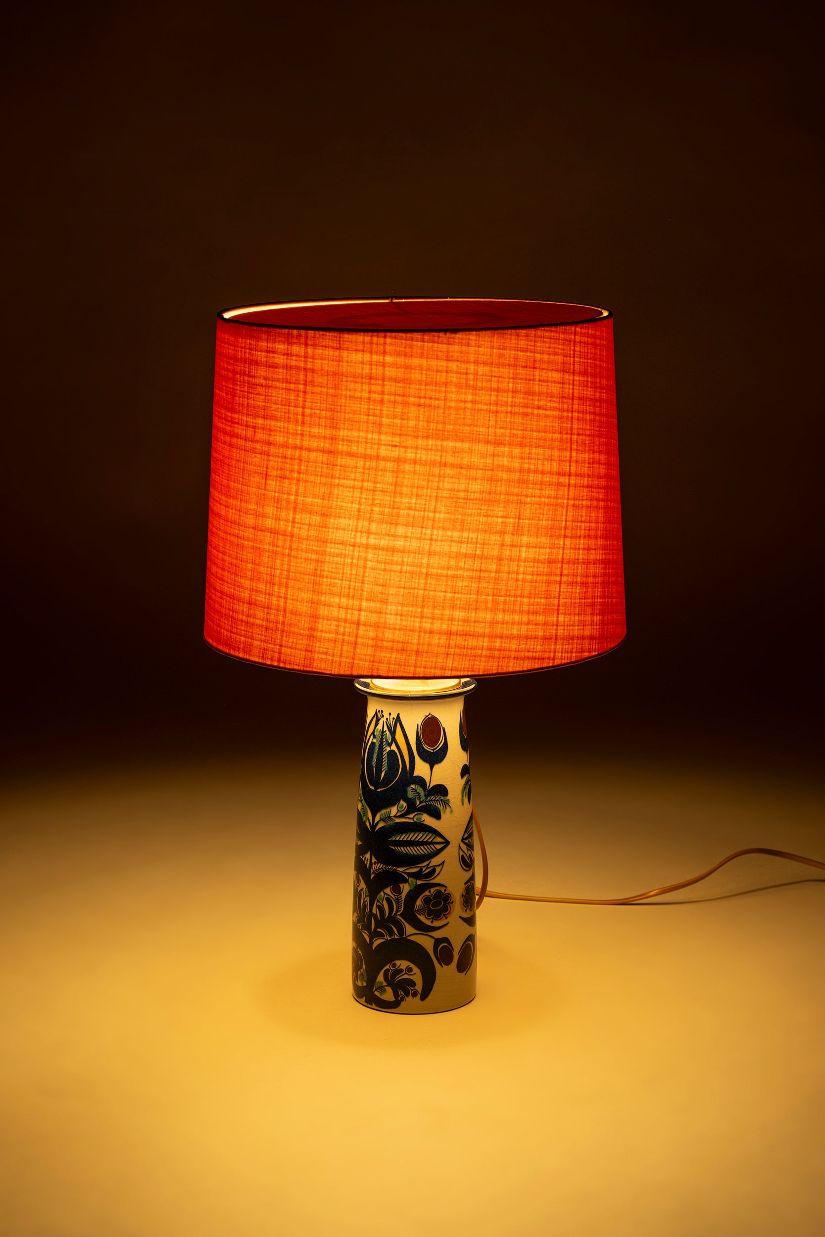 Berte Jessen, Table Lamp, Aluminia, Denmark, 60s