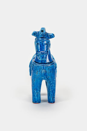 Aldo Londi, "Paisley" Horse, Rimini Blue, Bitossi, 1966