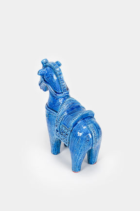 Aldo Londi, "Paisley" Horse, Rimini Blue, Bitossi, 1966