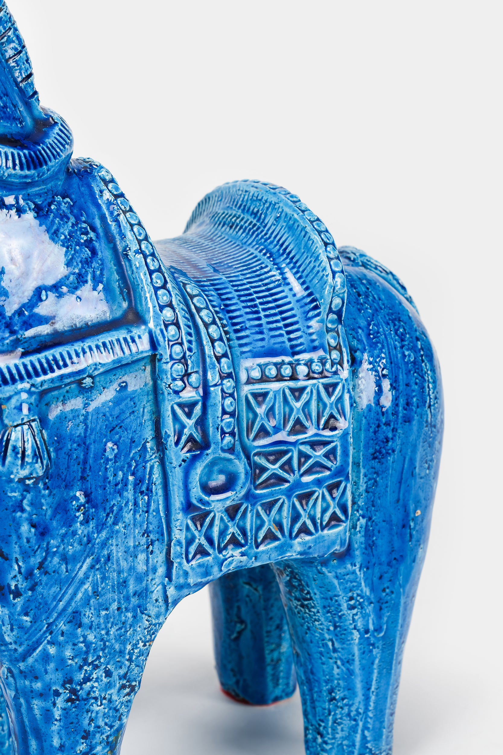 Aldo Londi, "Paisley" Horse, Rimini Blue, Bitossi, 1966