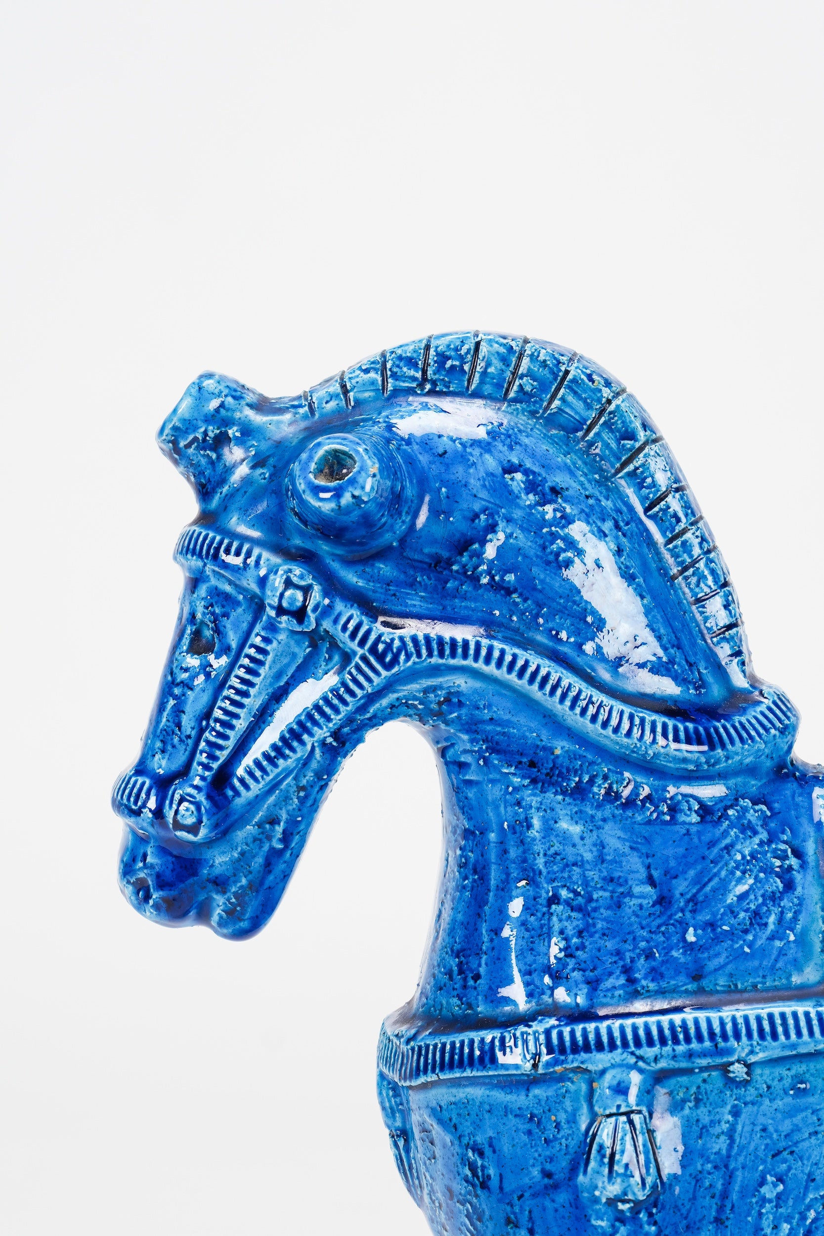 Aldo Londi, "Paisley" Horse, Rimini Blue, Bitossi, 1966