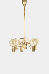 Hans Agne Jakobsson, Chandelier "T372/6", Ellysett Markaryd, Sweden, 60s