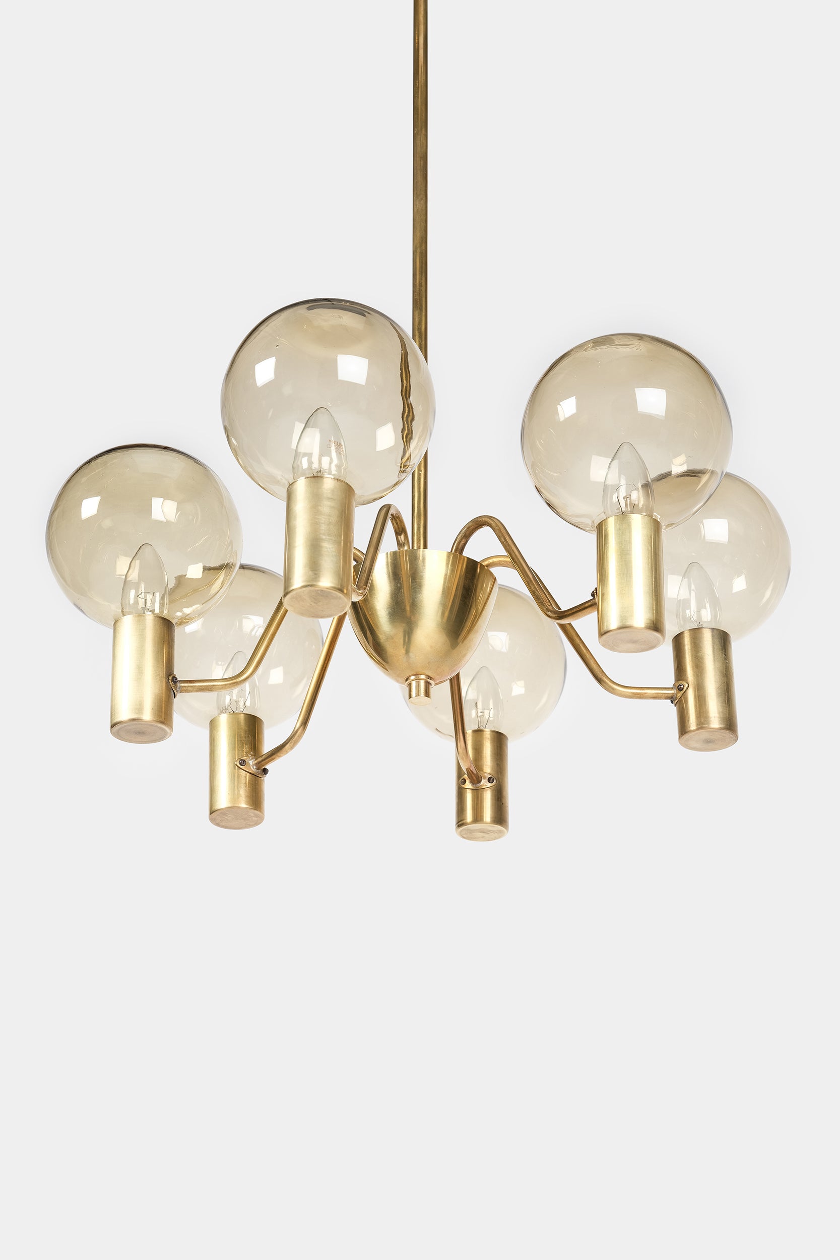 Hans Agne Jakobsson, Chandelier "T372/6", Ellysett Markaryd, Sweden, 60s