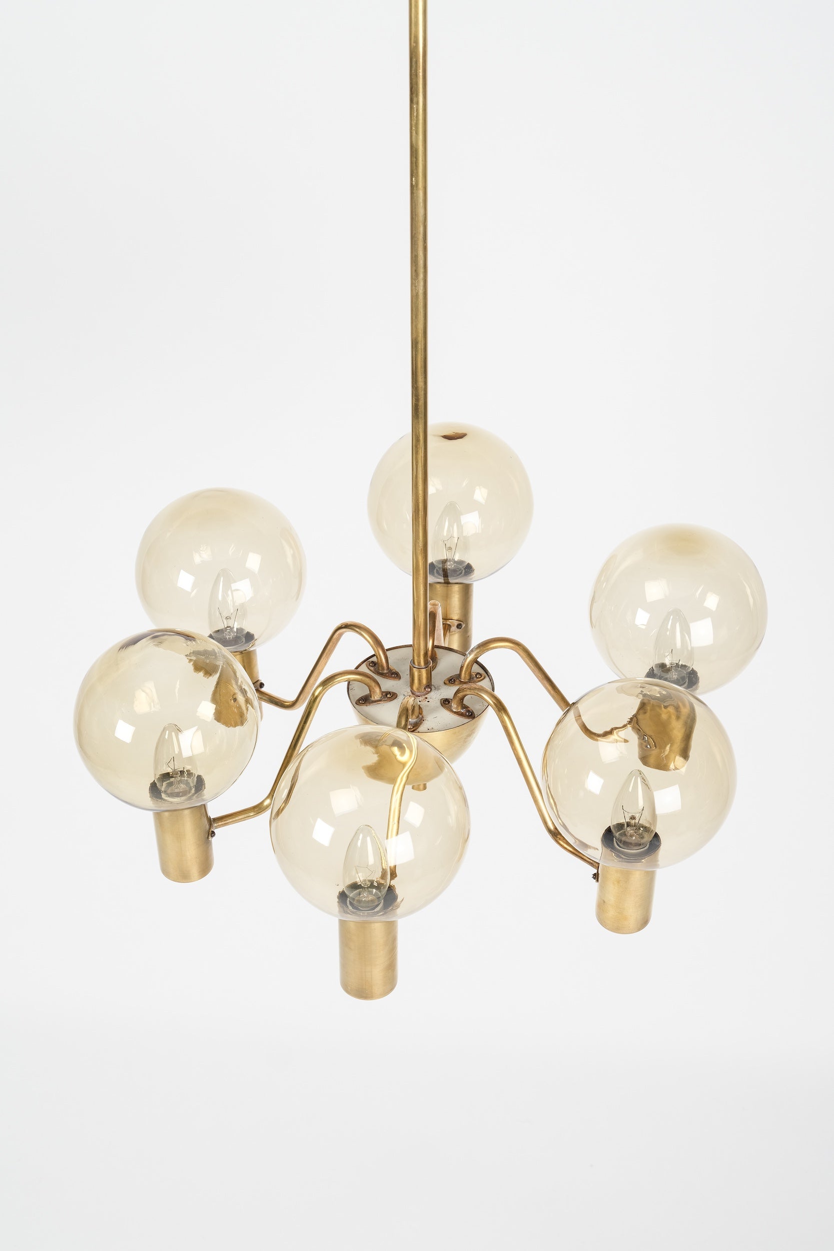 Hans Agne Jakobsson, Chandelier "T372/6", Ellysett Markaryd, Sweden, 60s