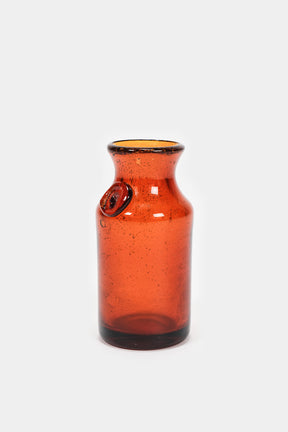 Erik Höglund, small amber glass vase, 50s