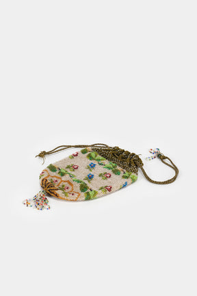 Glass bead bag, around 1900, French