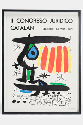 Joan Miro, exhibition poster, framed, 1971