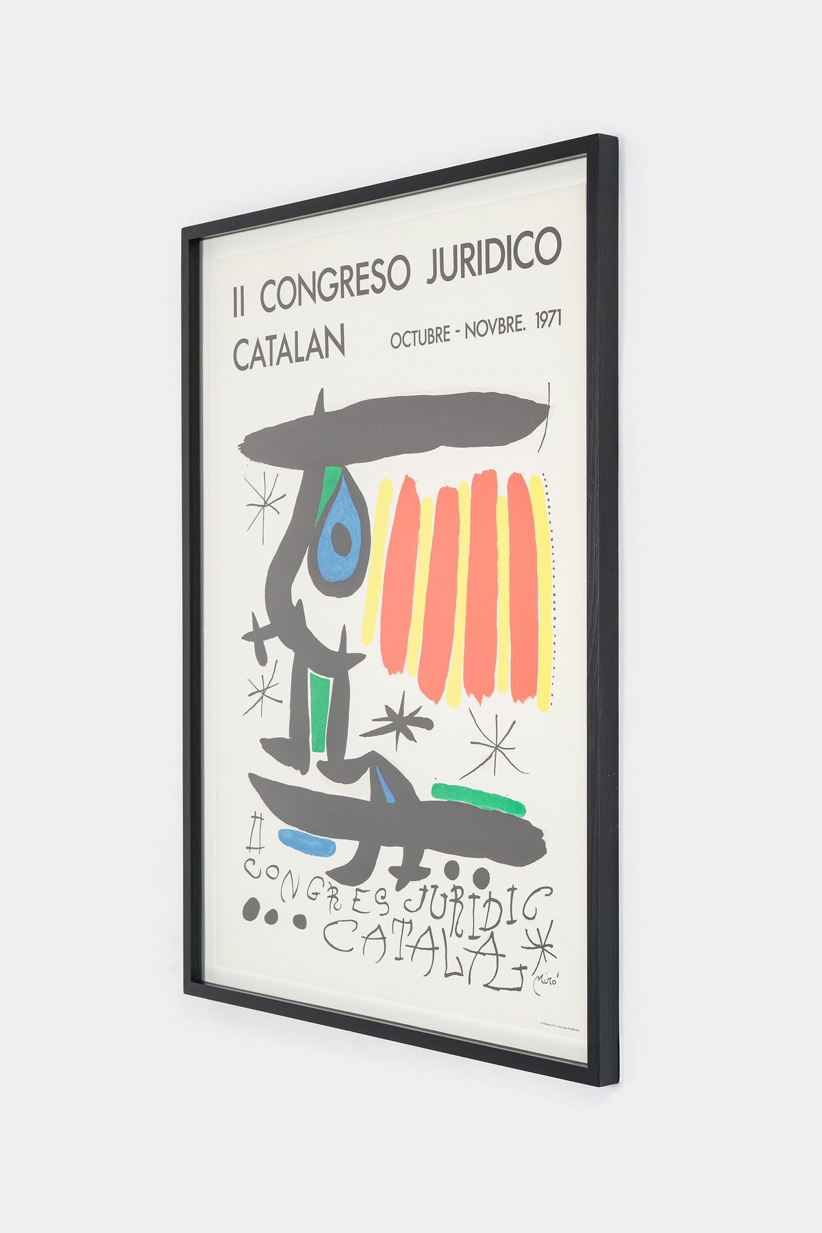 Joan Miro, exhibition poster, framed, 1971