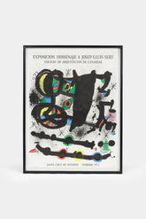 Joan Miro, exhibition poster, framed, Spain, 1972