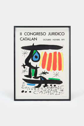 Joan Miro, exhibition poster, framed, 1971