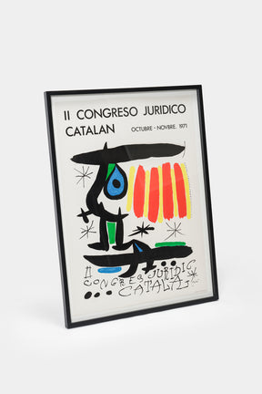 Joan Miro, exhibition poster, framed, 1971