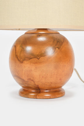 Art Deco Holz Tischleuchte, 1910