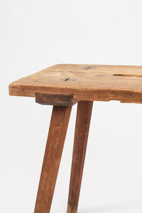 Pair Rustic Wooden Stools, Switzerland