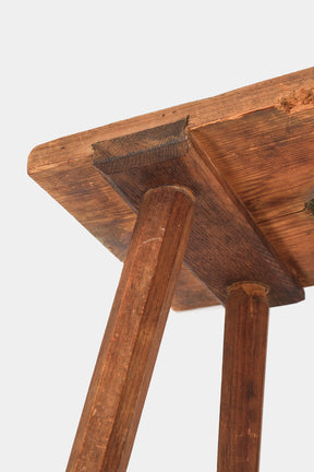 Pair Rustic Wooden Stools, Switzerland