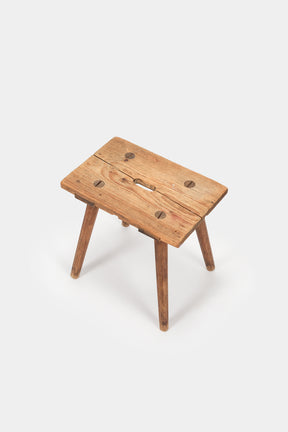 Pair Rustic Wooden Stools, Switzerland