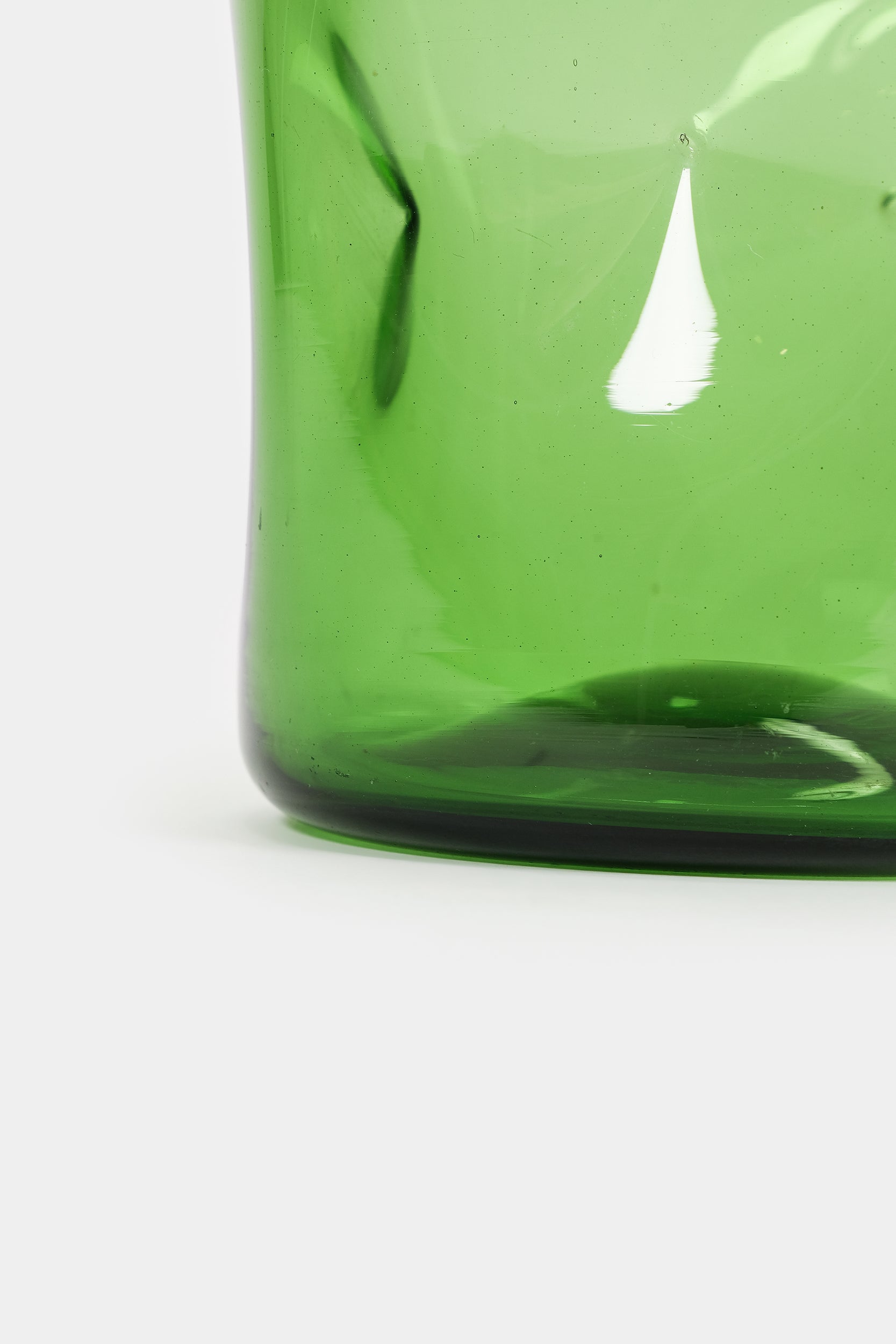Vetro Verde d'Empoli, Handmade Vase, Italy, 60s