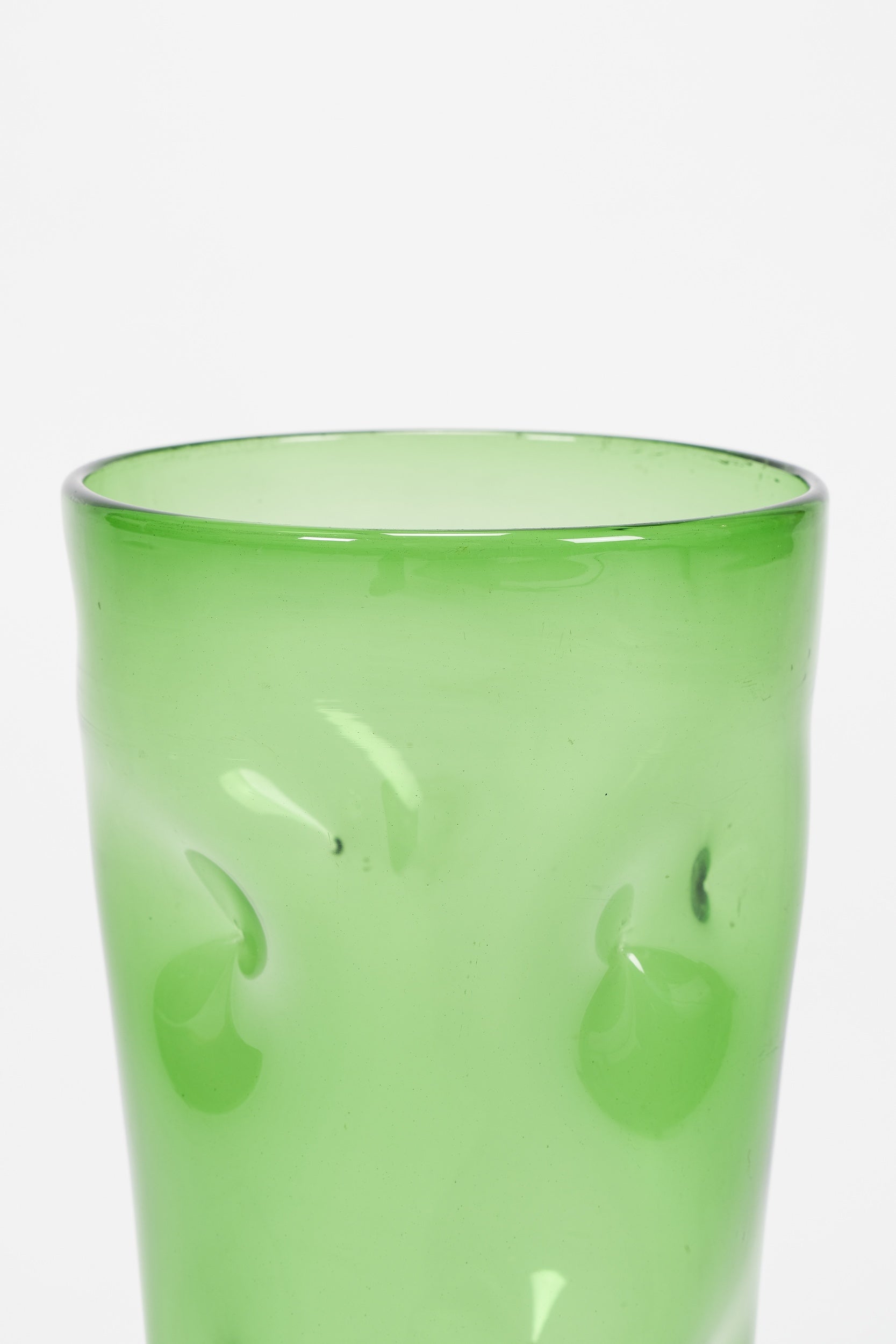 Vetro Verde d'Empoli, Handmade Vase, Italy, 60s