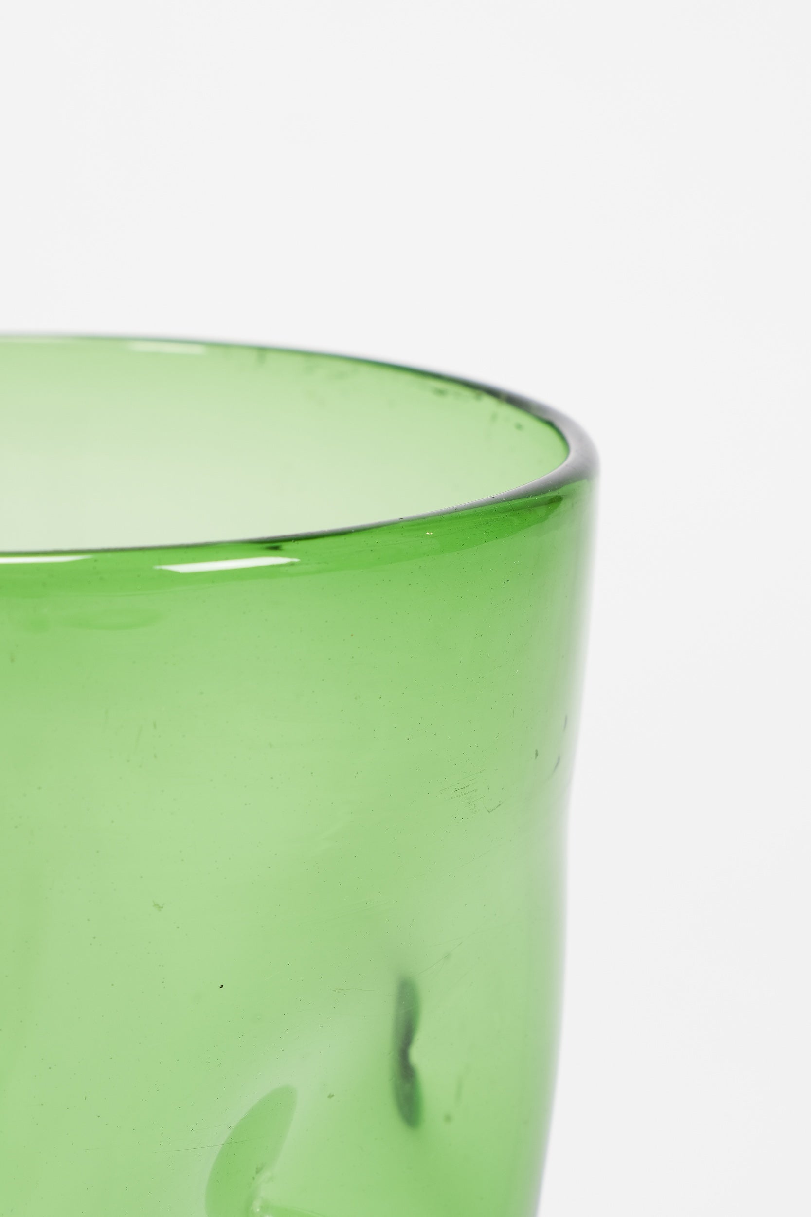 Vetro Verde d'Empoli, Handmade Vase, Italy, 60s