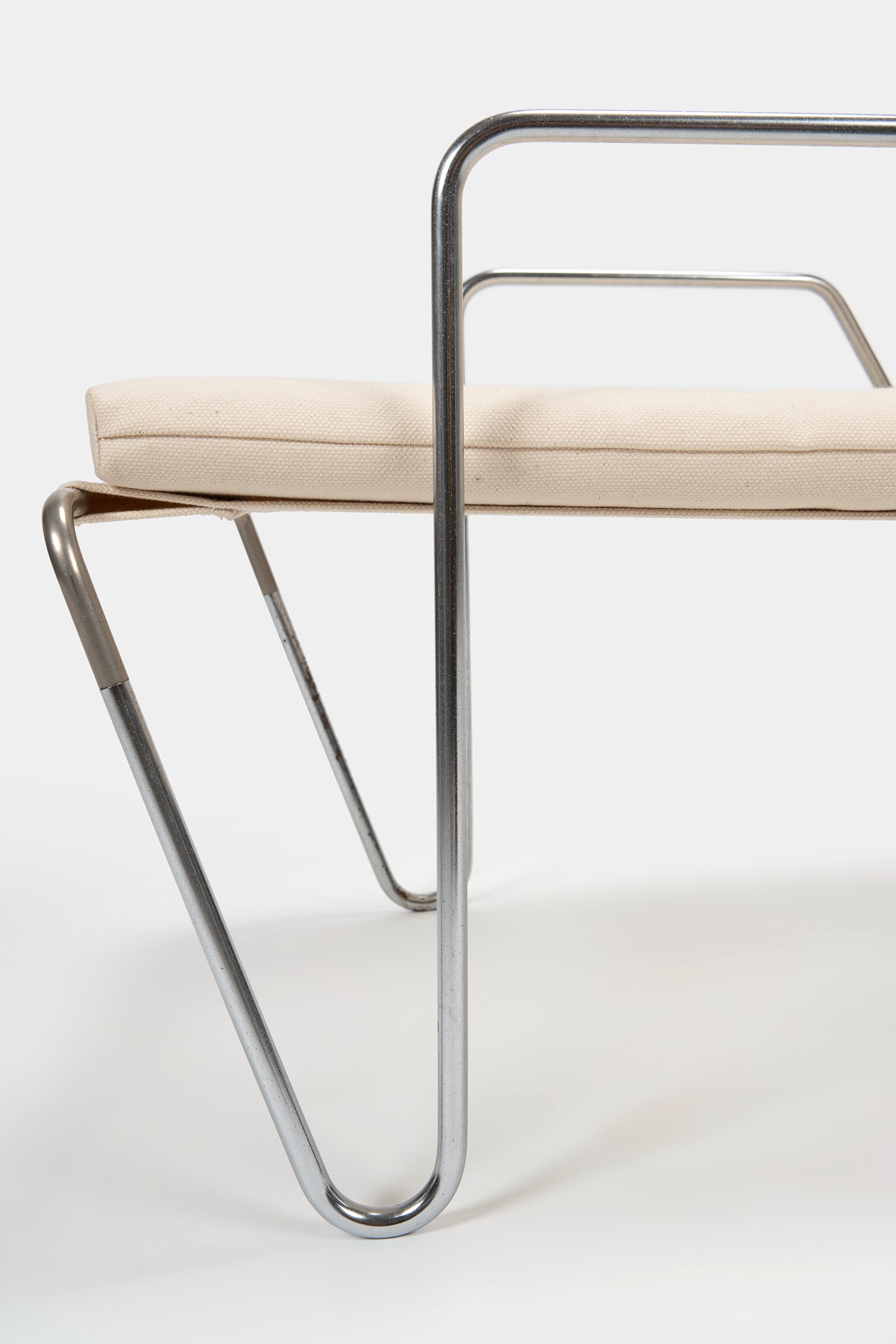 Verner Panton, Fritz Hansen, Bachelor Stuhl mit Ottoman, Dänemark, 50er