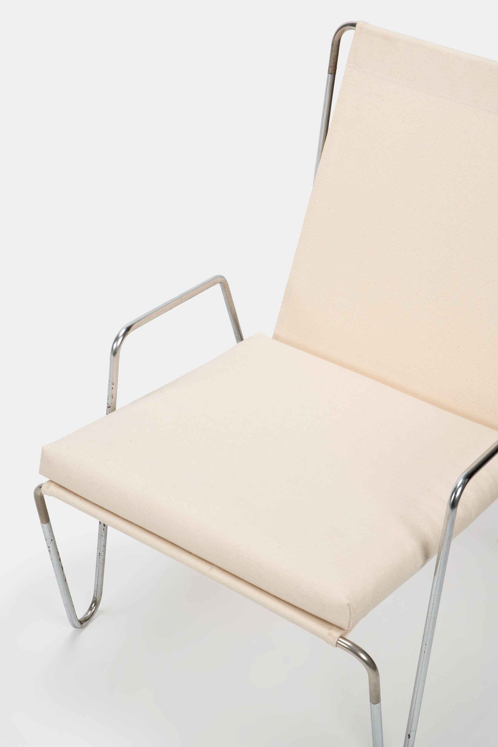 Verner Panton, Fritz Hansen, Bachelor Stuhl mit Ottoman, Dänemark, 50er