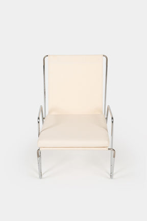 Verner Panton, Fritz Hansen, Bachelor Stuhl mit Ottoman, Dänemark, 50er