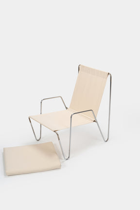 Verner Panton, Fritz Hansen, Bachelor Stuhl mit Ottoman, Dänemark, 50er