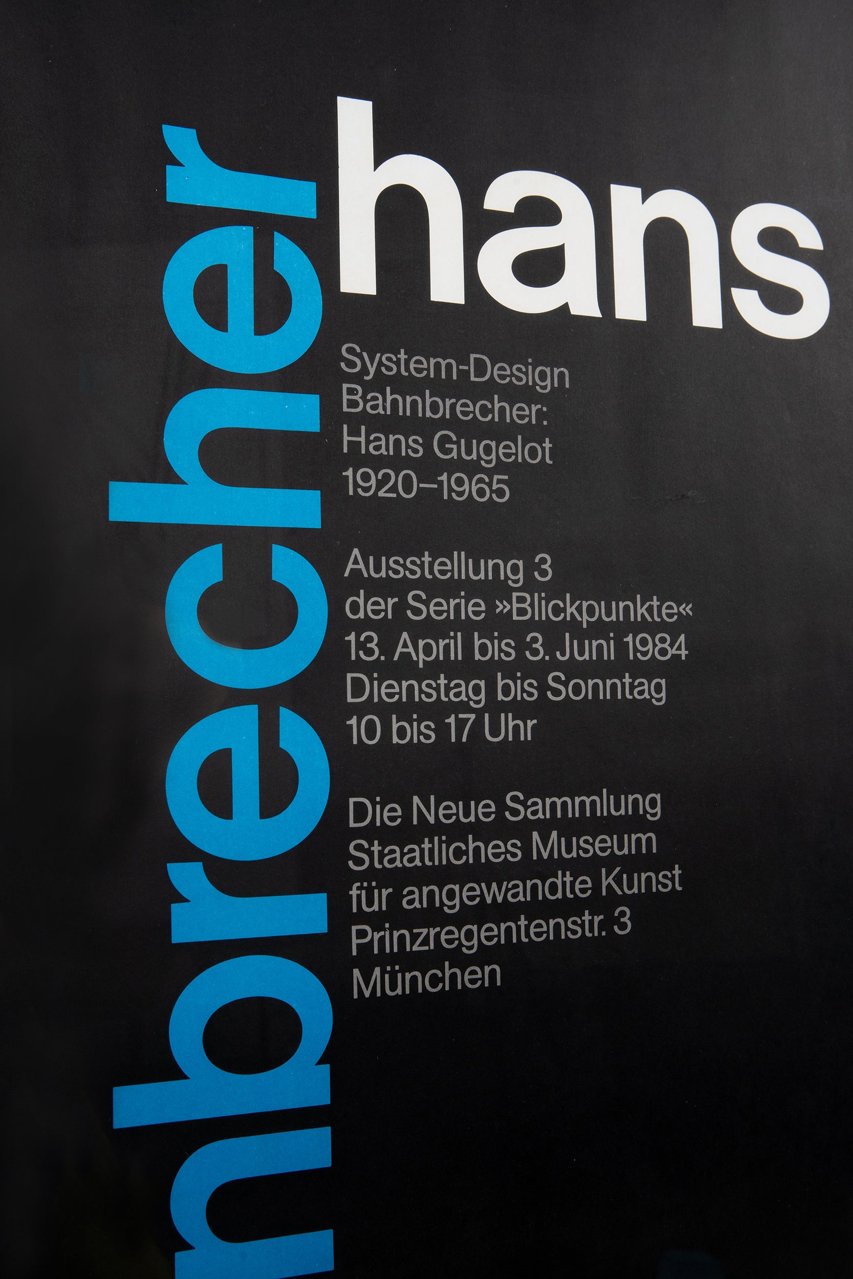 Hans Gugelot, Plakat, Deutschland, 80er
