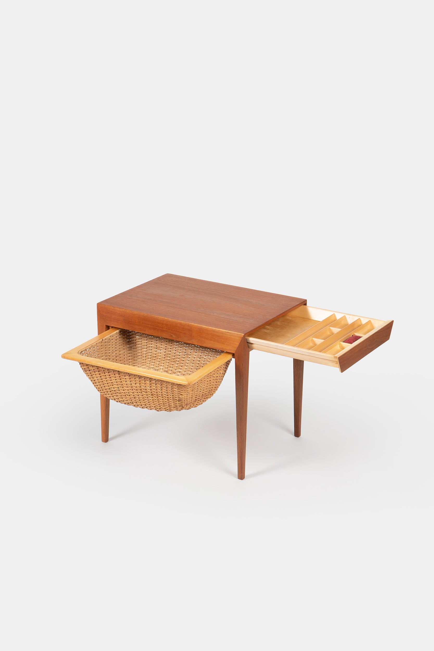 Severine Hansen, Haslev Møbelsnedkeri, sewing table, Denmark, 60s