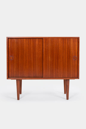 Kai Kristiansen, Feldballes, Sliding Door Wardrobe, Teak, Denmark, 60s
