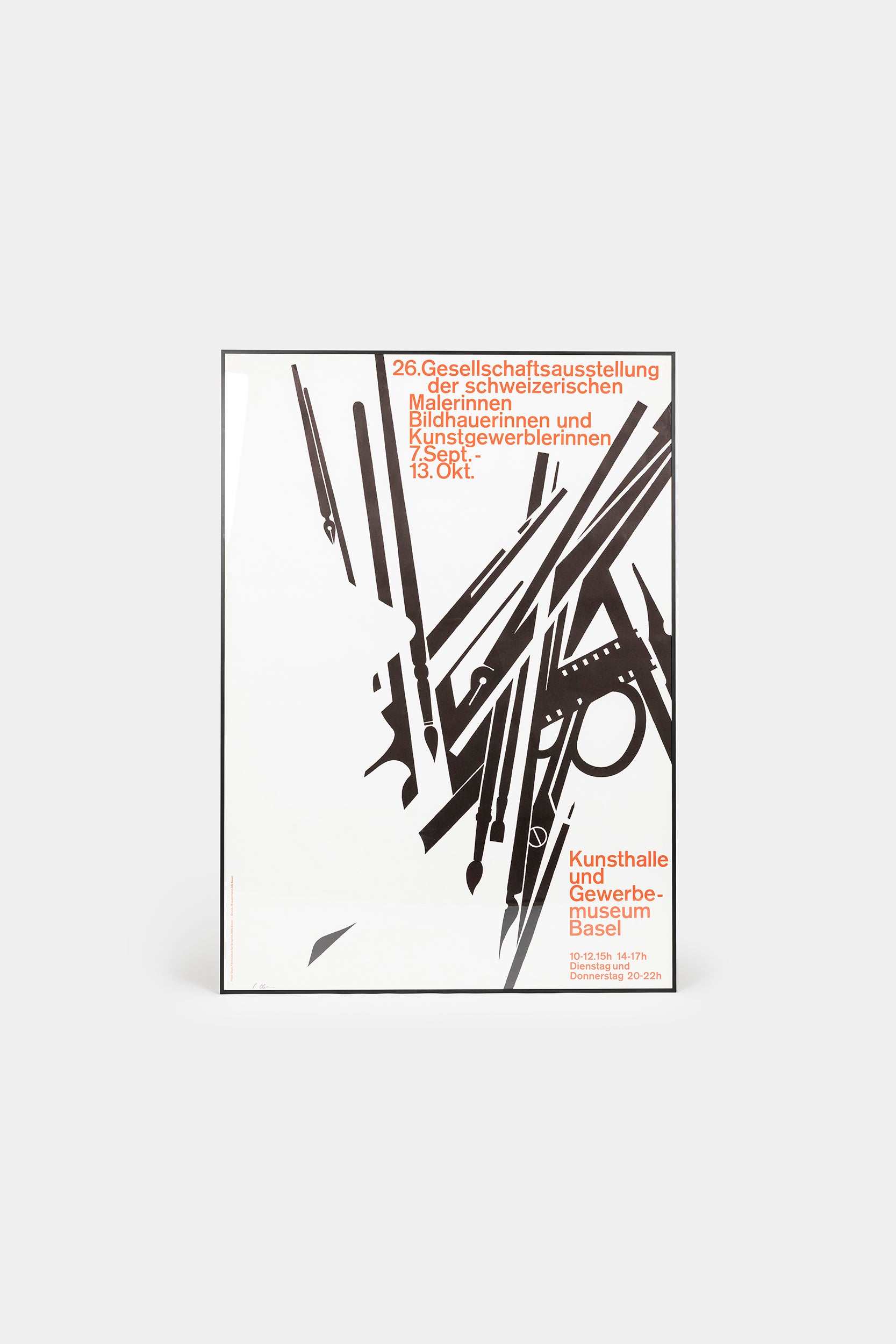 Peter Olpe, Wassermann AG Basel, signed, poster, Switzerland, 1960s