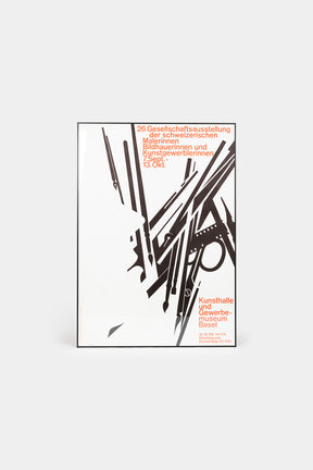 Peter Olpe, Wassermann AG Basel, signed, poster, Switzerland, 1960s