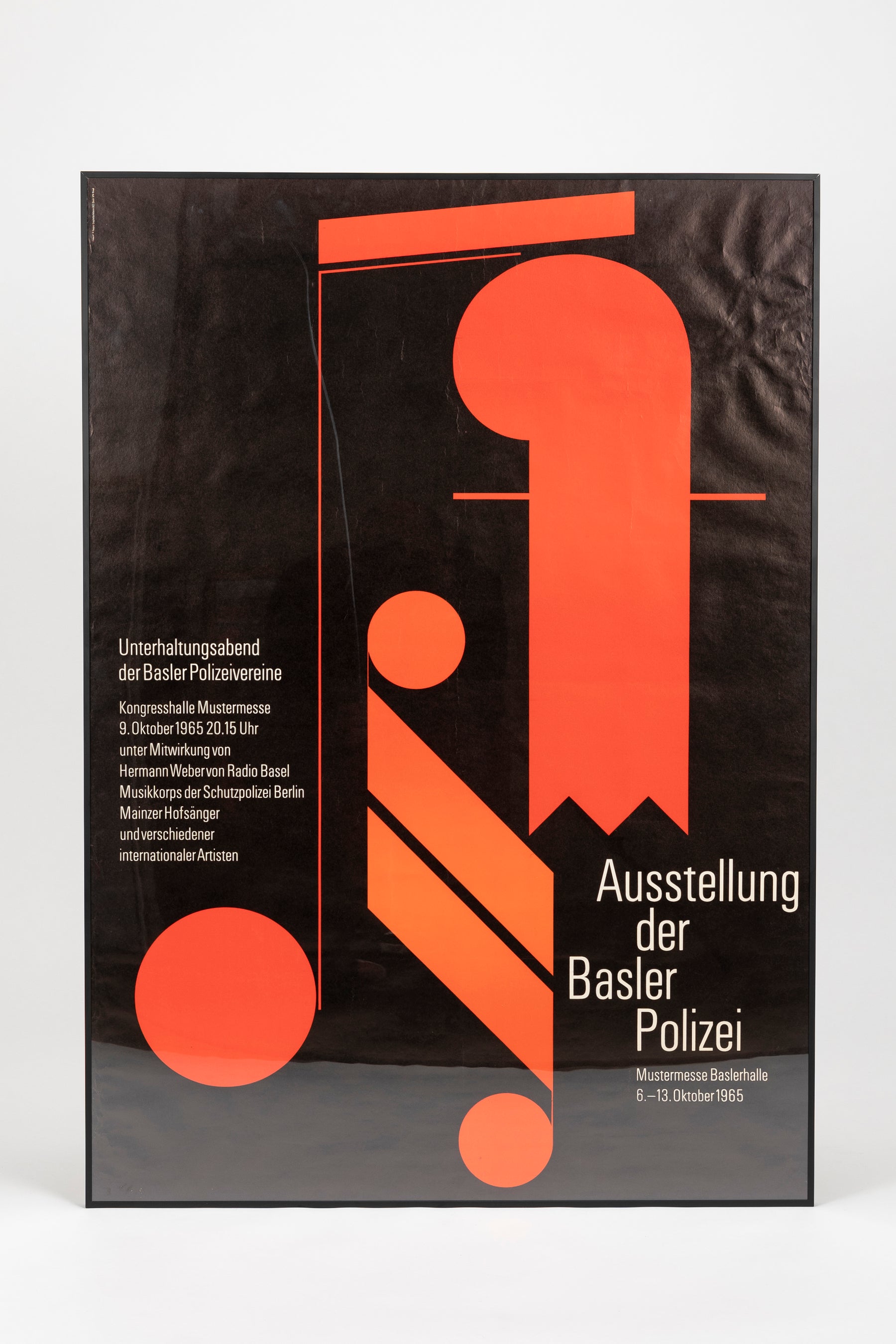 Roland Siegrist, Buchdruckerei VSK Basel, Ausstellung der Basler Polizei Poster, Schweiz, 60er