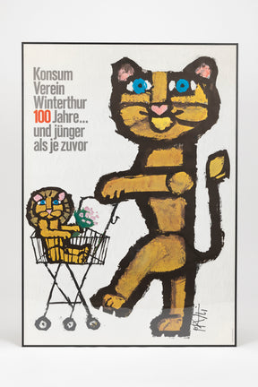 Celestino Piatti, Druckerei Winterthur AG, Konsumverein Plakat, Schweiz, 60er