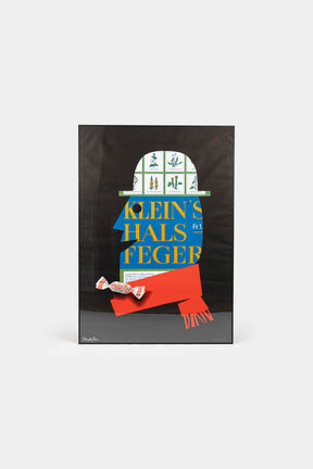 Donald Brun, Wasserman AG Basel, Klein’s Halsfeger Poster Signiert, Schweiz, 70er