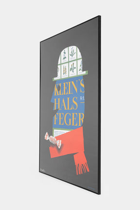 Donald Brun, Wasserman AG Basel, Klein’s Halsfeger Poster Signiert, Schweiz, 70er
