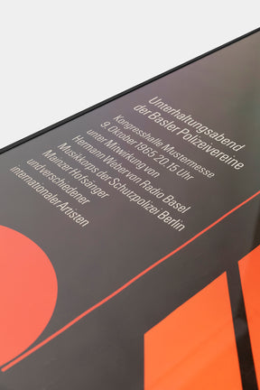 Roland Siegrist, Buchdruckerei VSK Basel, Ausstellung der Basler Polizei Poster, Schweiz, 60er