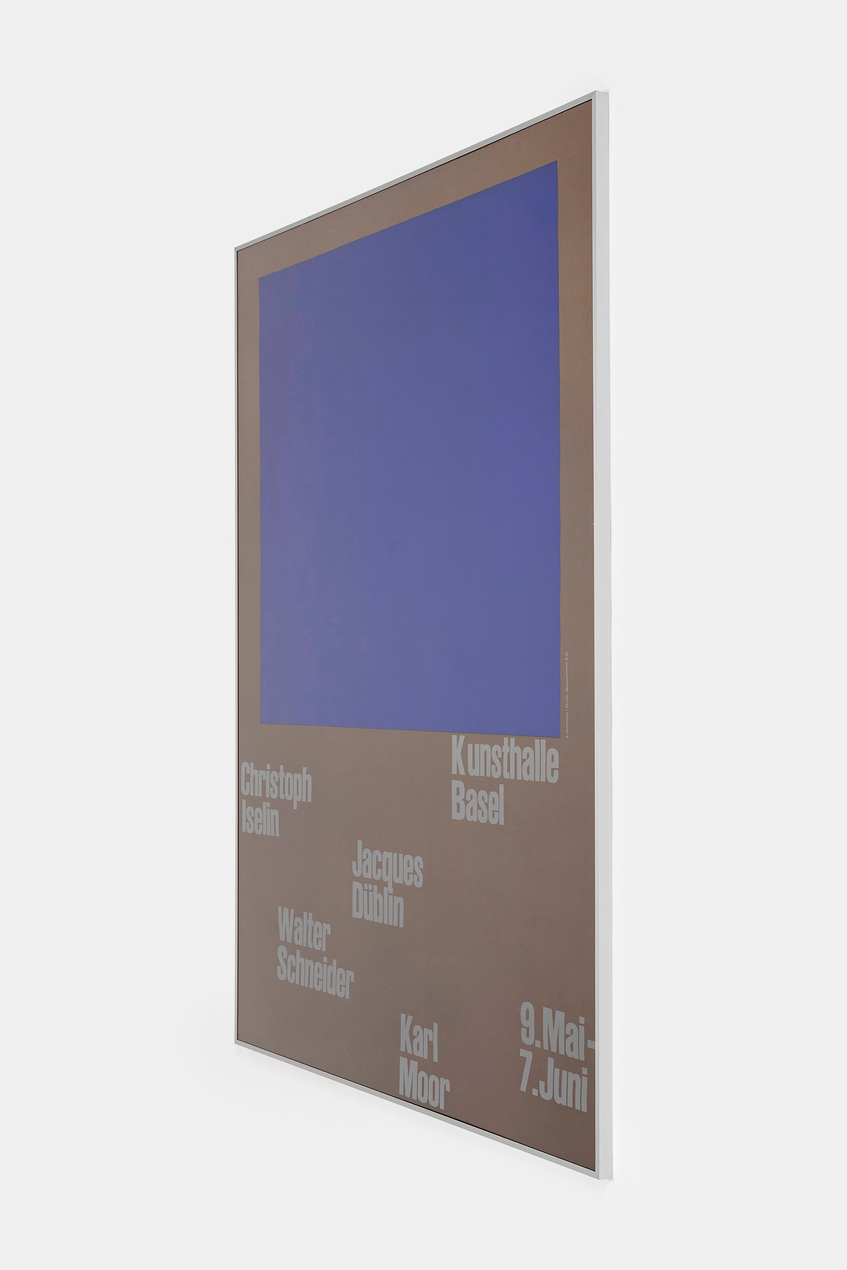Armin Hoffmann, Wassermann AG Basel, Poster Kunsthalle Basel, Offset, Switzerland, 60s