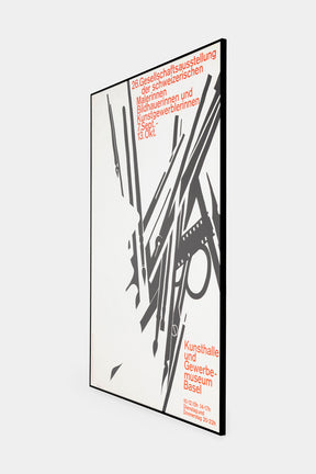 Peter Olpe, Wassermann AG Basel, signed, poster, Switzerland, 1960s