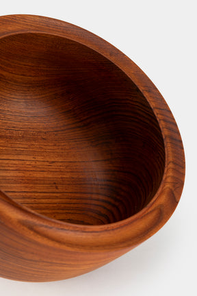 Handmade wooden bowl with lid, Denmark, 60s