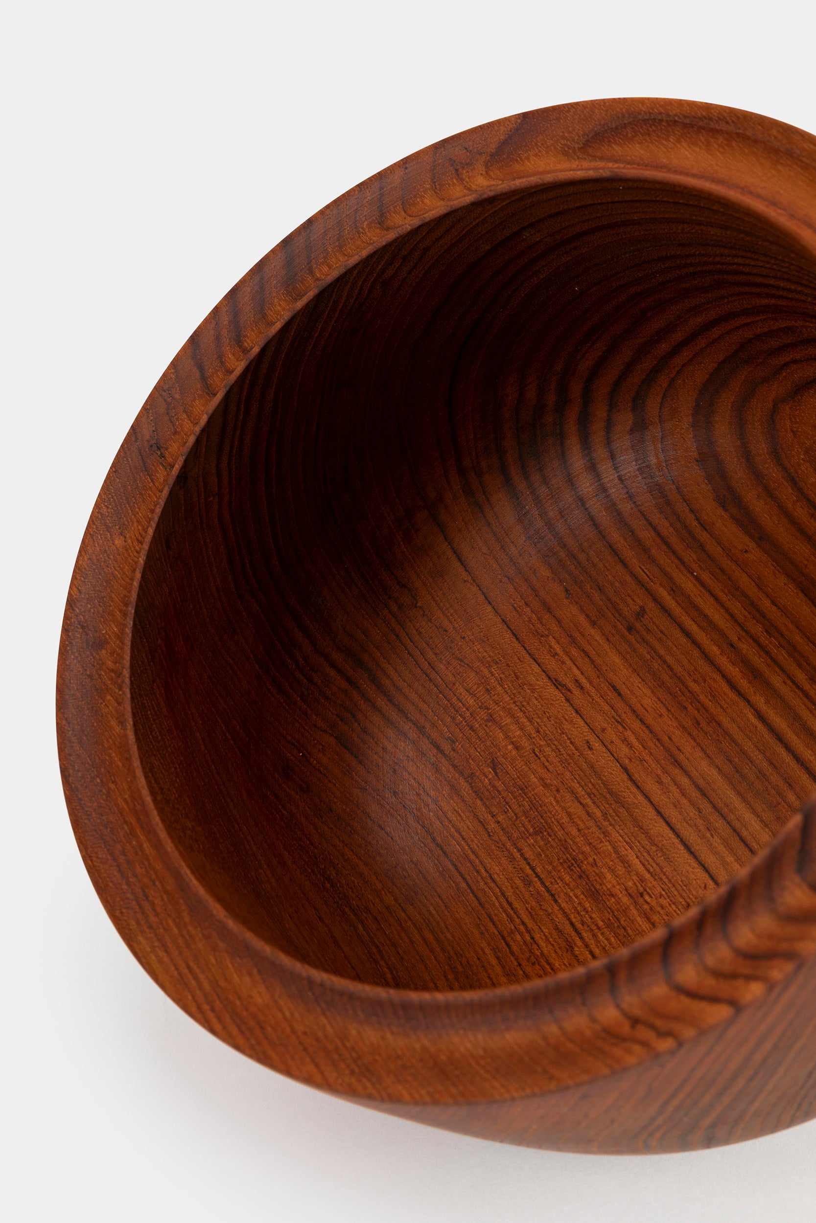 Handmade wooden bowl with lid, Denmark, 60s