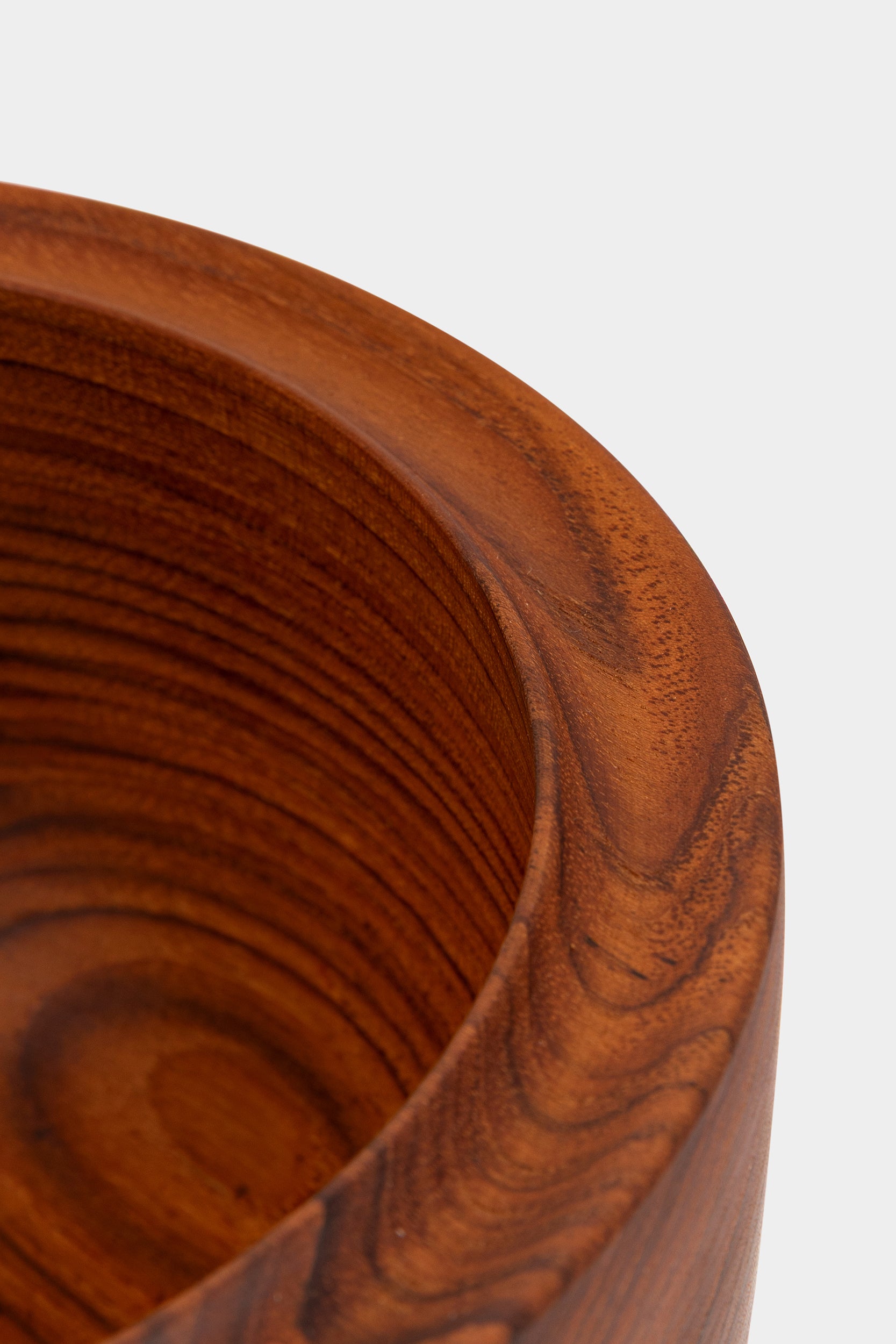 Handmade wooden bowl with lid, Denmark, 60s