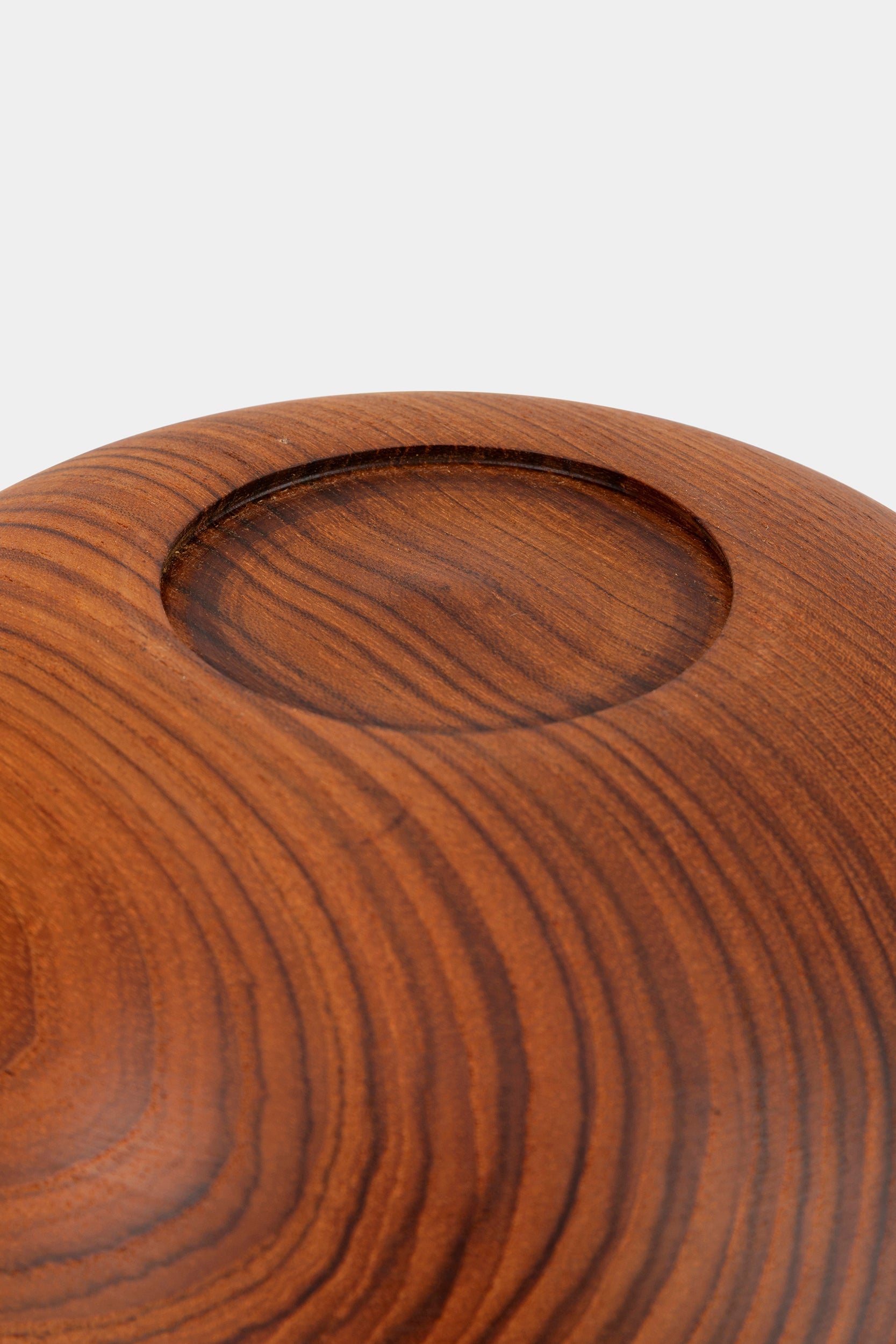 Handmade wooden bowl with lid, Denmark, 60s