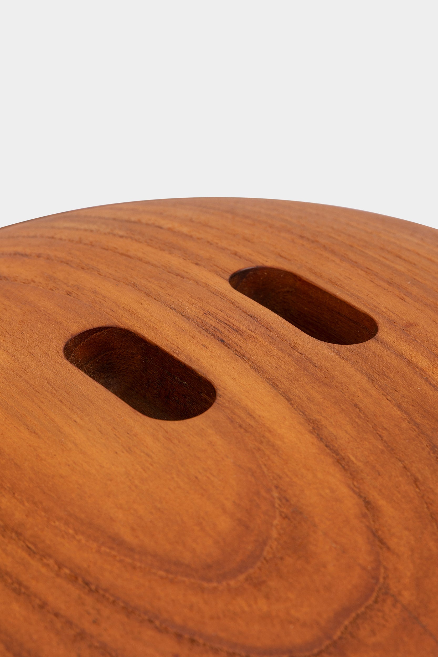 Handmade wooden bowl with lid, Denmark, 60s