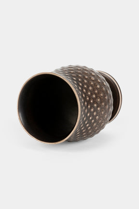 Nils Thorsson For Alumina Royal Copenhagen, Faience Vase, Brown Solbjerg Series, Denmark, 30s